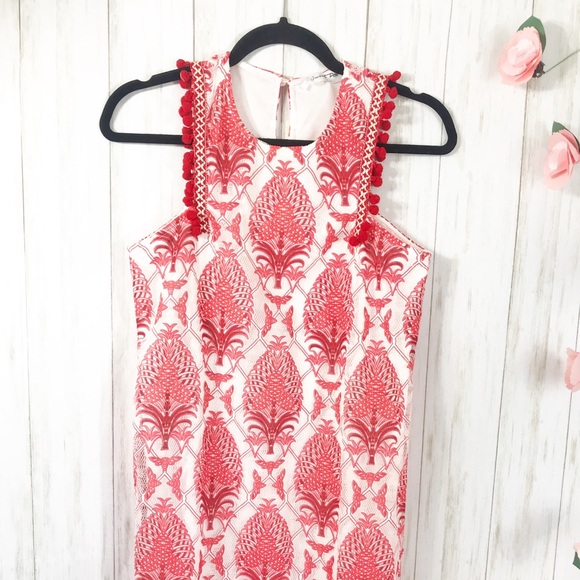 Sweet Pot Dresses & Skirts - Sweet Pot Damask Print Red dress. Size 8